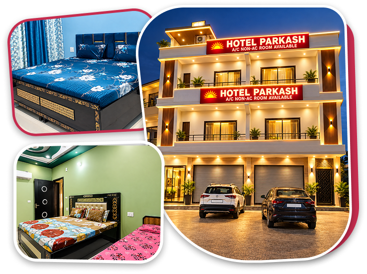 Hotel Parkash bedroom interior — Anandpur Sahib